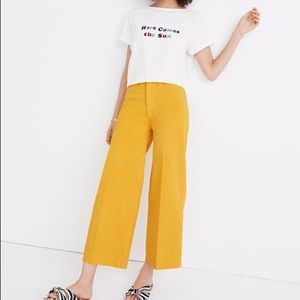 Madewell wide leg cropped pants